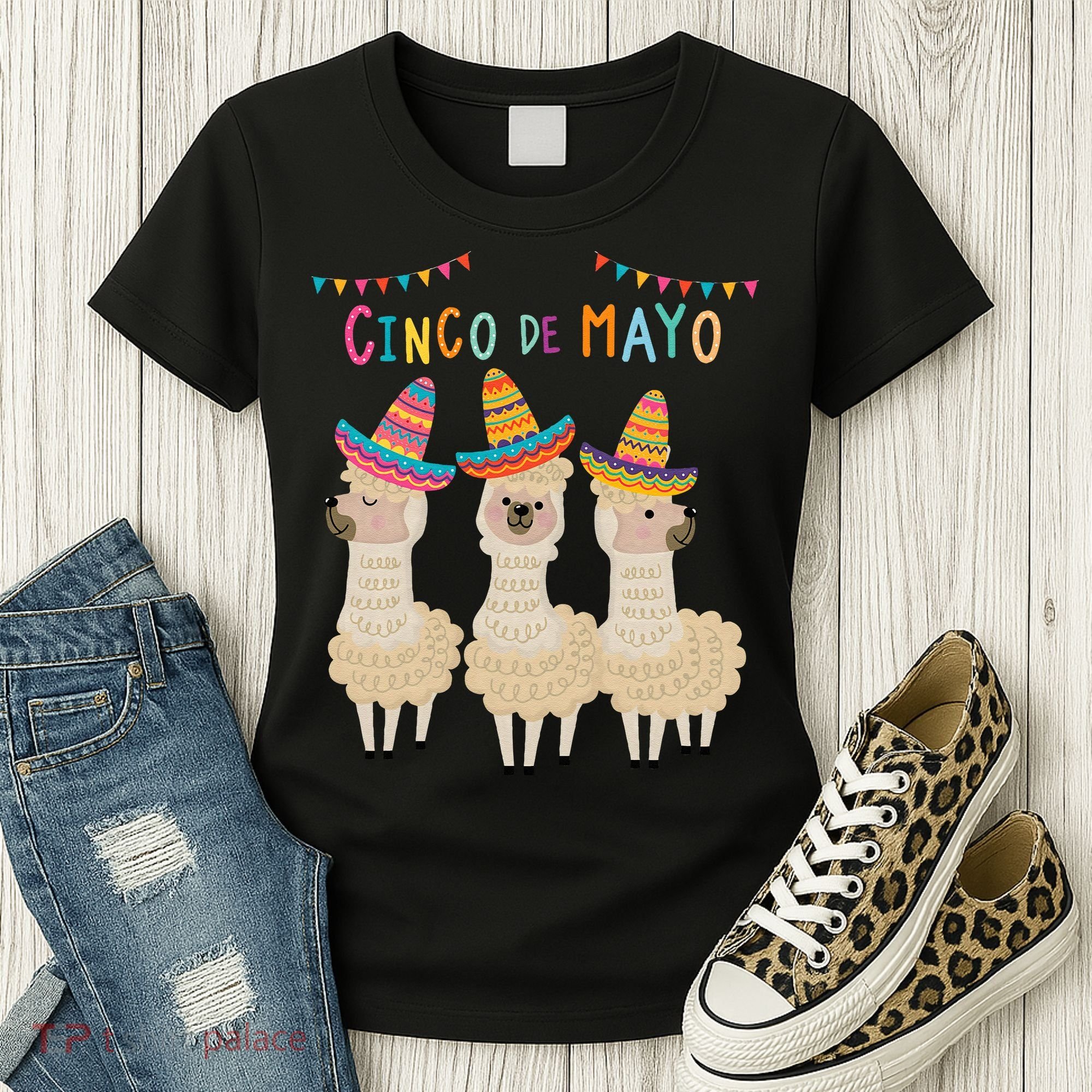 Cinco De Mayo Llama Fiesta Women's T-Shirt