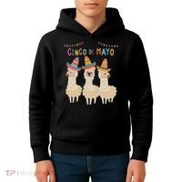 Cinco De Mayo Llama Fiesta Kids Hoodie thumb 4