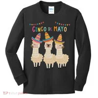 Cinco De Mayo Llama Fiesta Kids Long Sleeve Shirt thumb 0