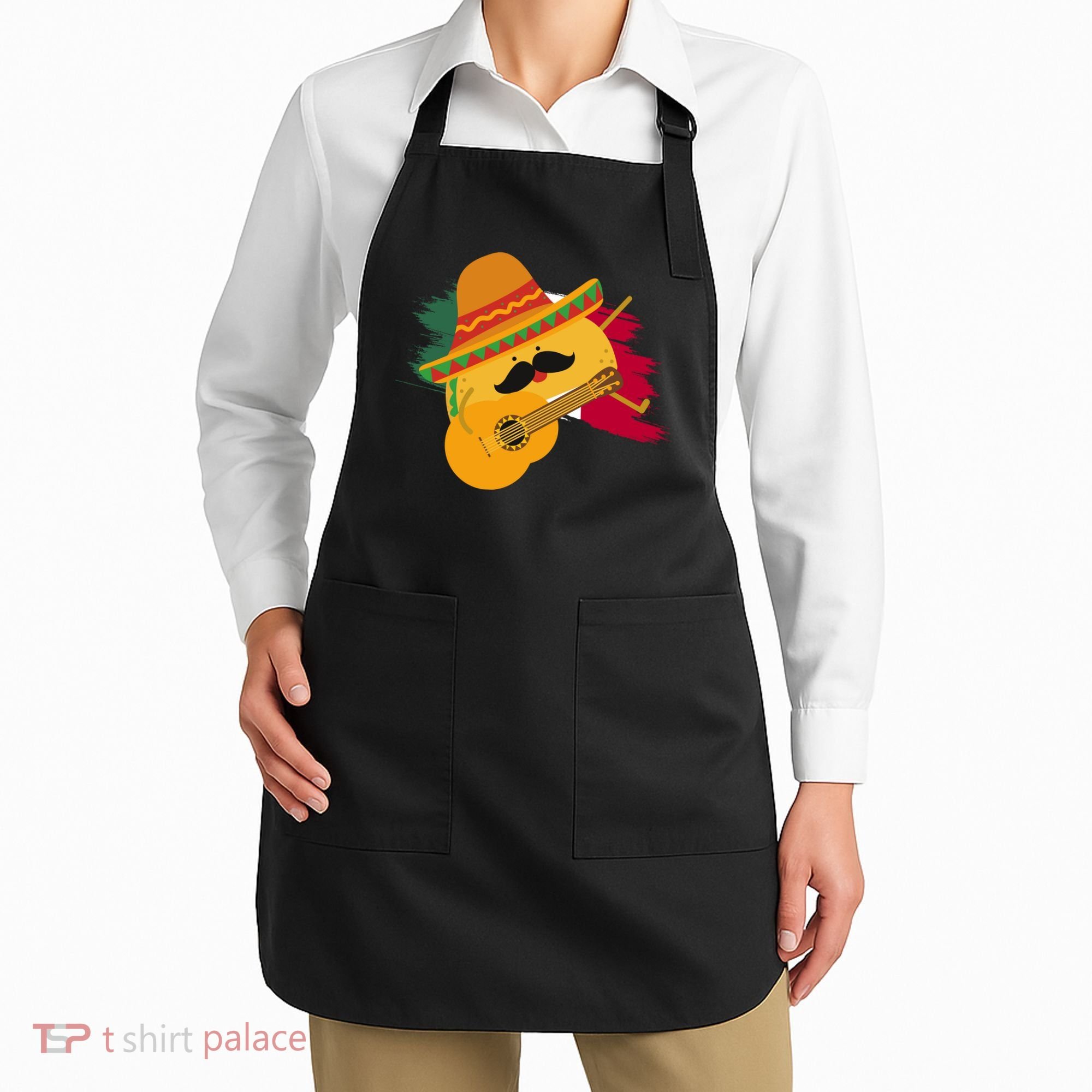 Cinco De Mayo Taco Fiesta Mexico Flag Apron