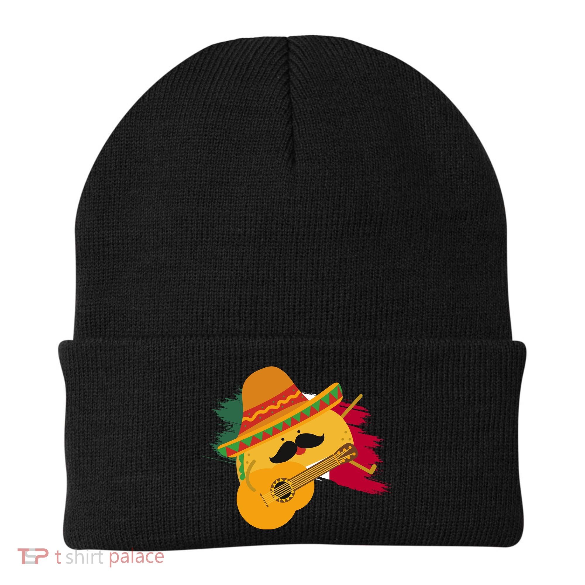 Cinco De Mayo Taco Fiesta Mexico Flag Beanie