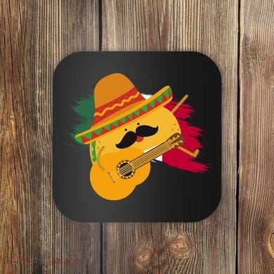 Cinco De Mayo Taco Fiesta Mexico Flag Coaster