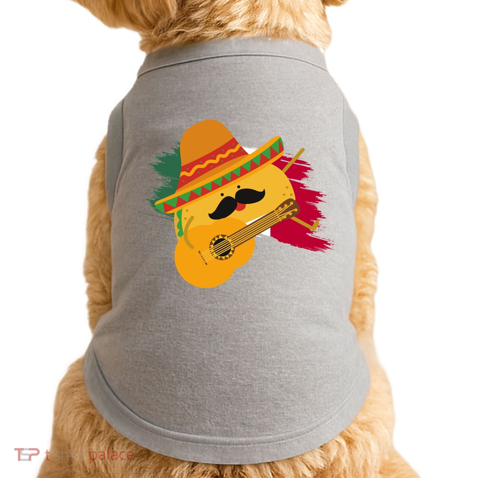 Cinco De Mayo Taco Fiesta Mexico Flag Doggie Tank