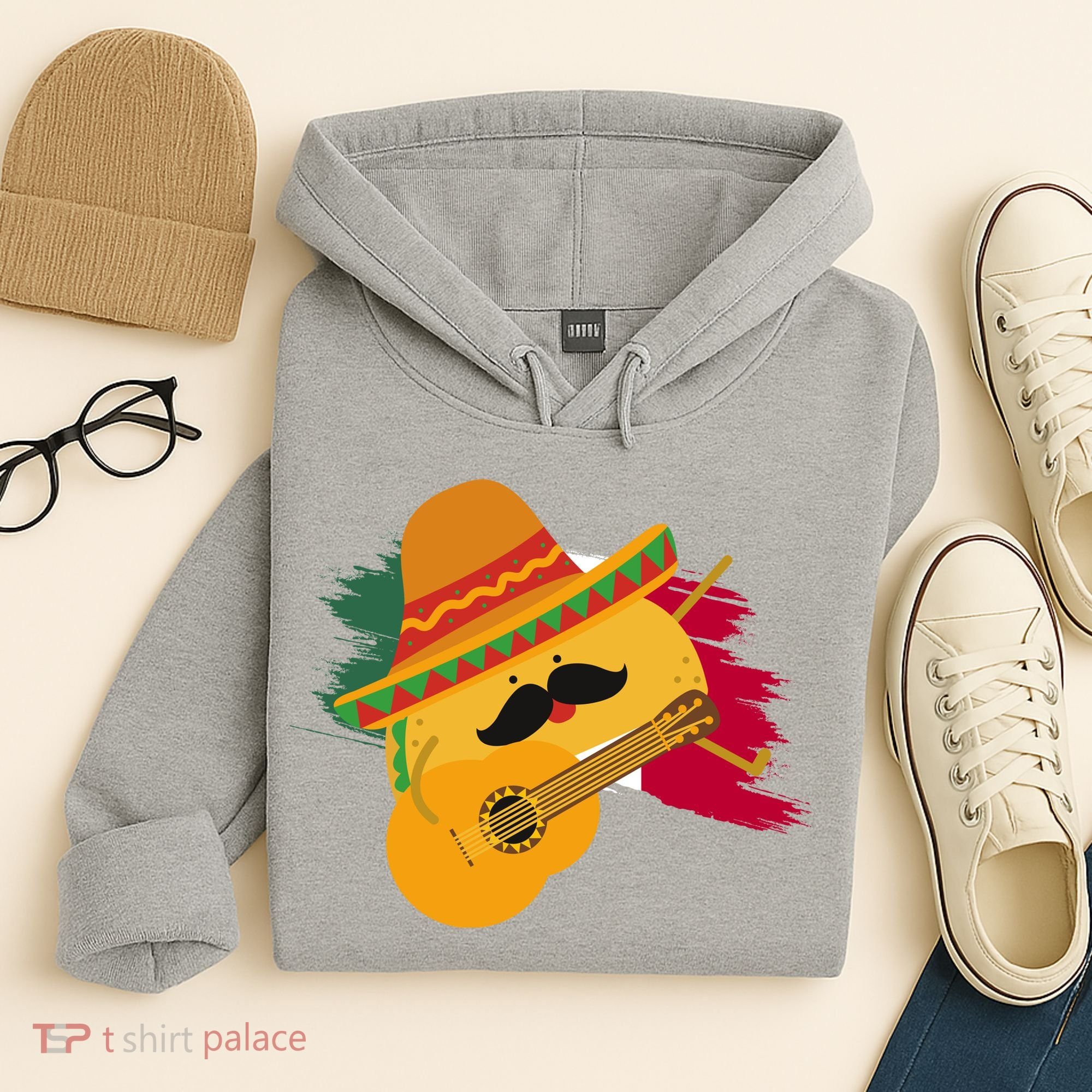 Cinco De Mayo Taco Fiesta Mexico Flag Hoodie