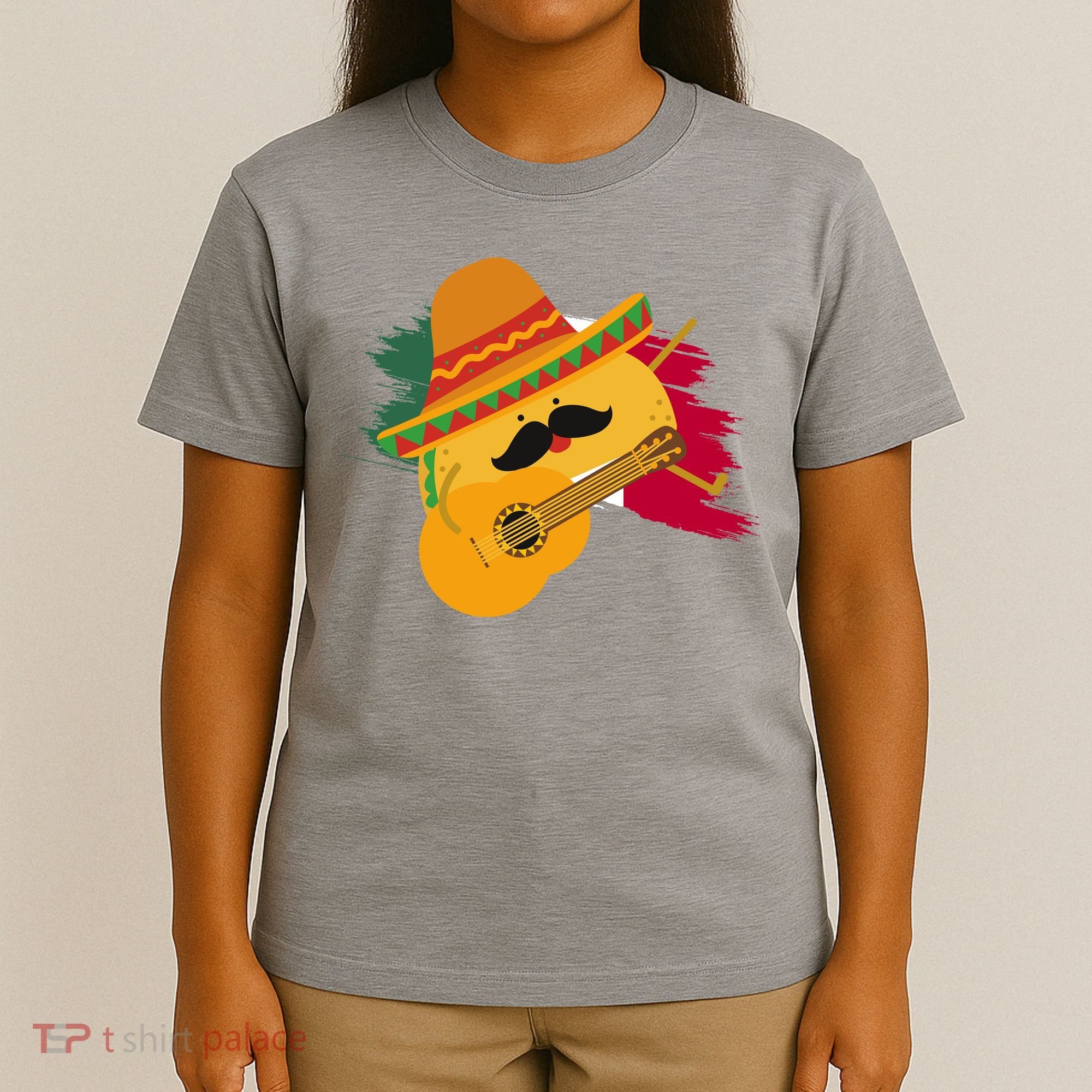 Cinco De Mayo Taco Fiesta Mexico Flag T-Shirt