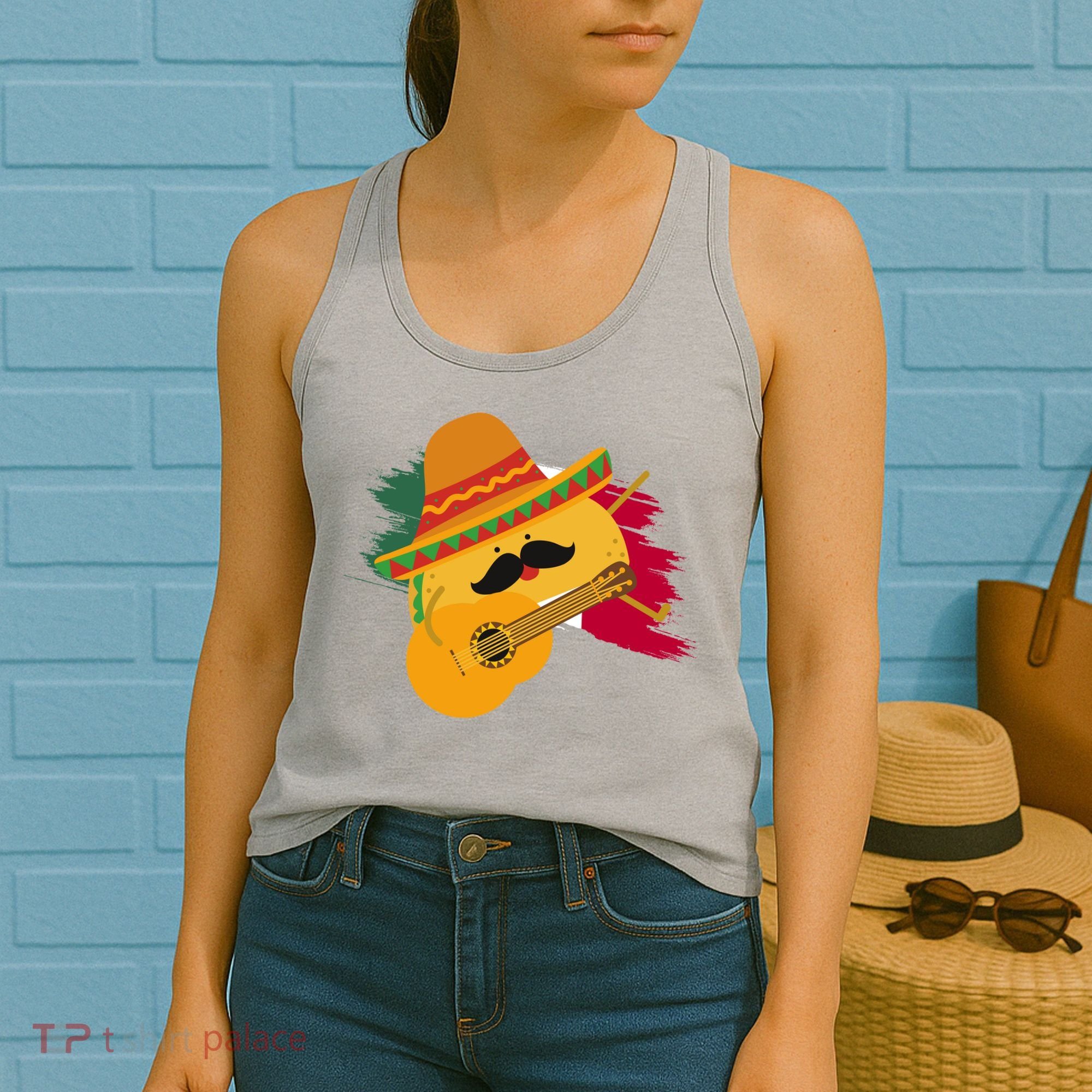 Cinco De Mayo Taco Fiesta Mexico Flag Women's Tank Top