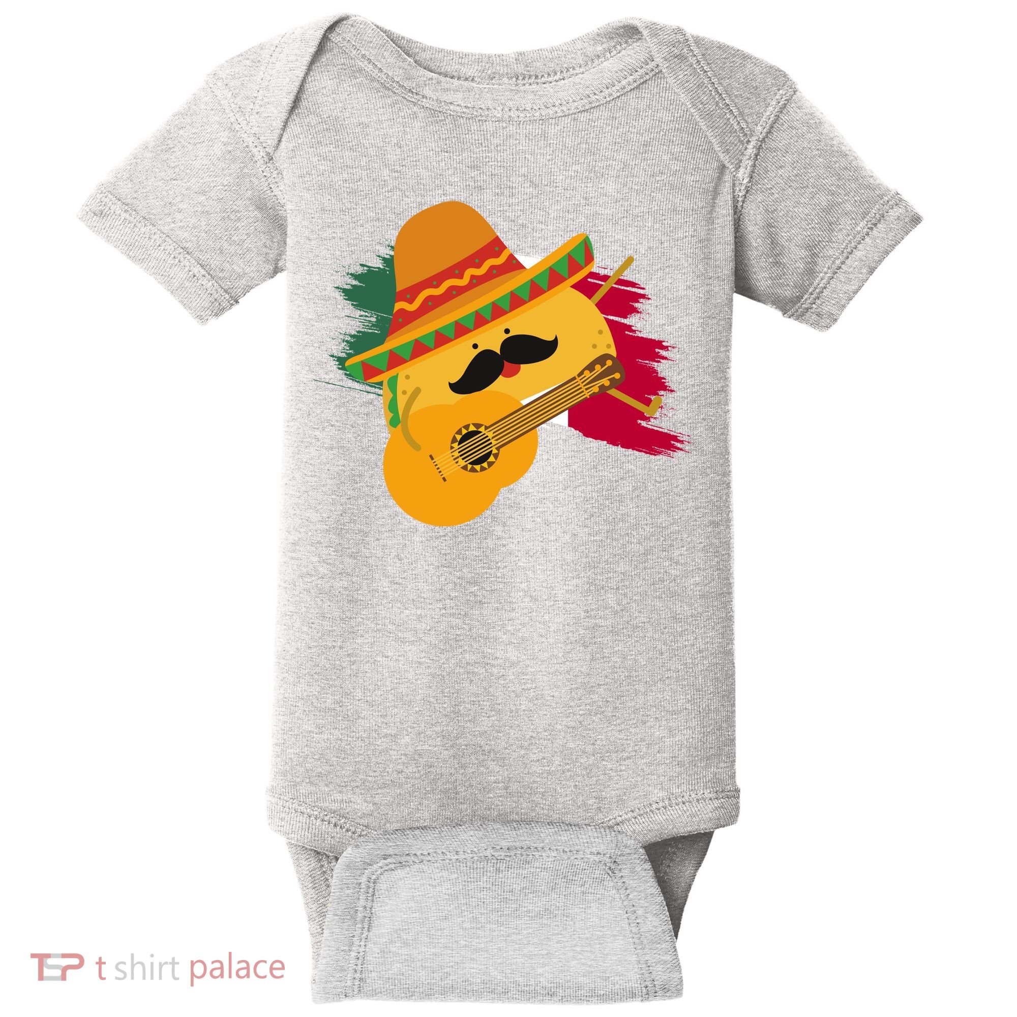 Cinco De Mayo Taco Fiesta Mexico Flag Baby Bodysuit