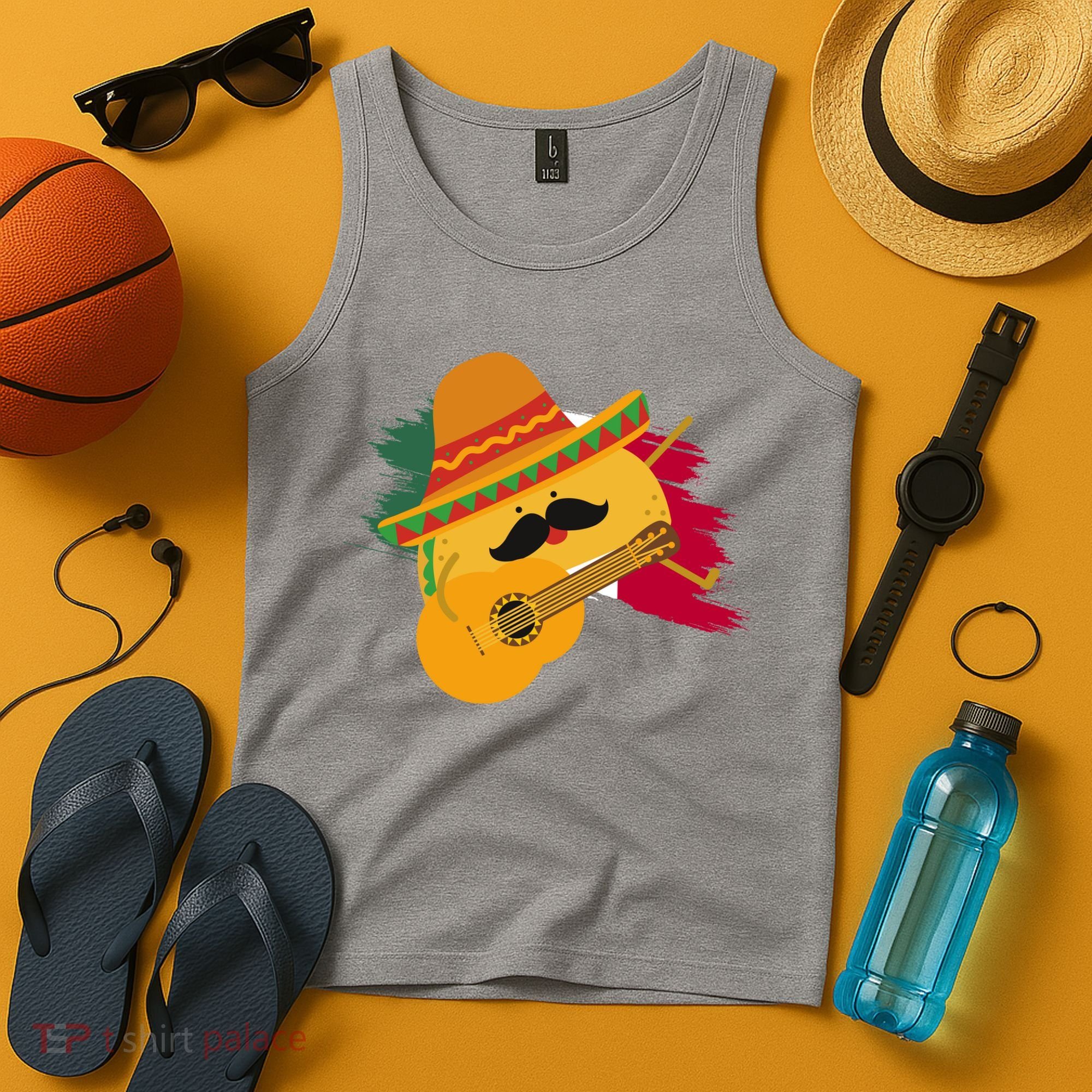 Cinco De Mayo Taco Fiesta Mexico Flag Tank Top
