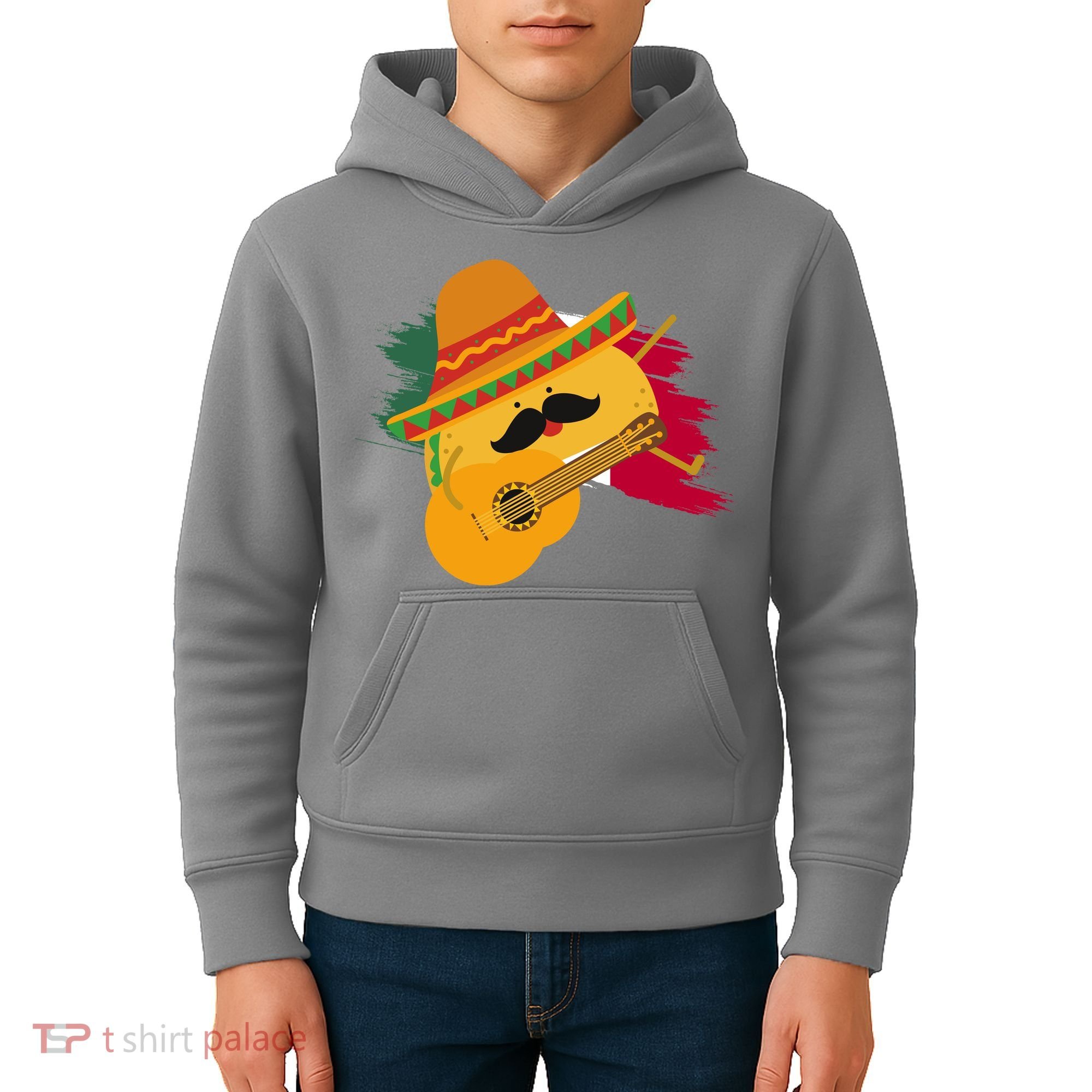 Cinco De Mayo Taco Fiesta Mexico Flag Kids Hoodie