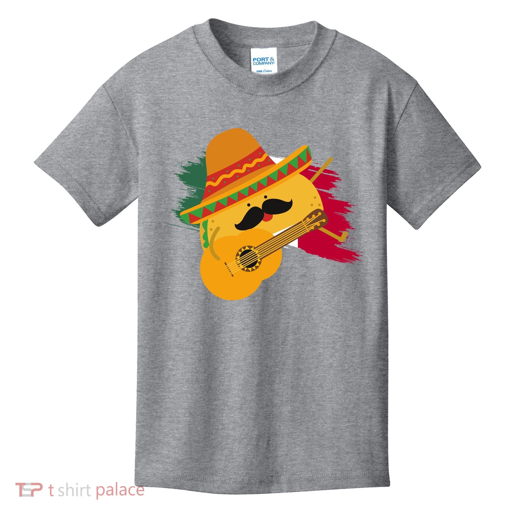 Cinco De Mayo Taco Fiesta Mexico Flag Kids T-Shirt