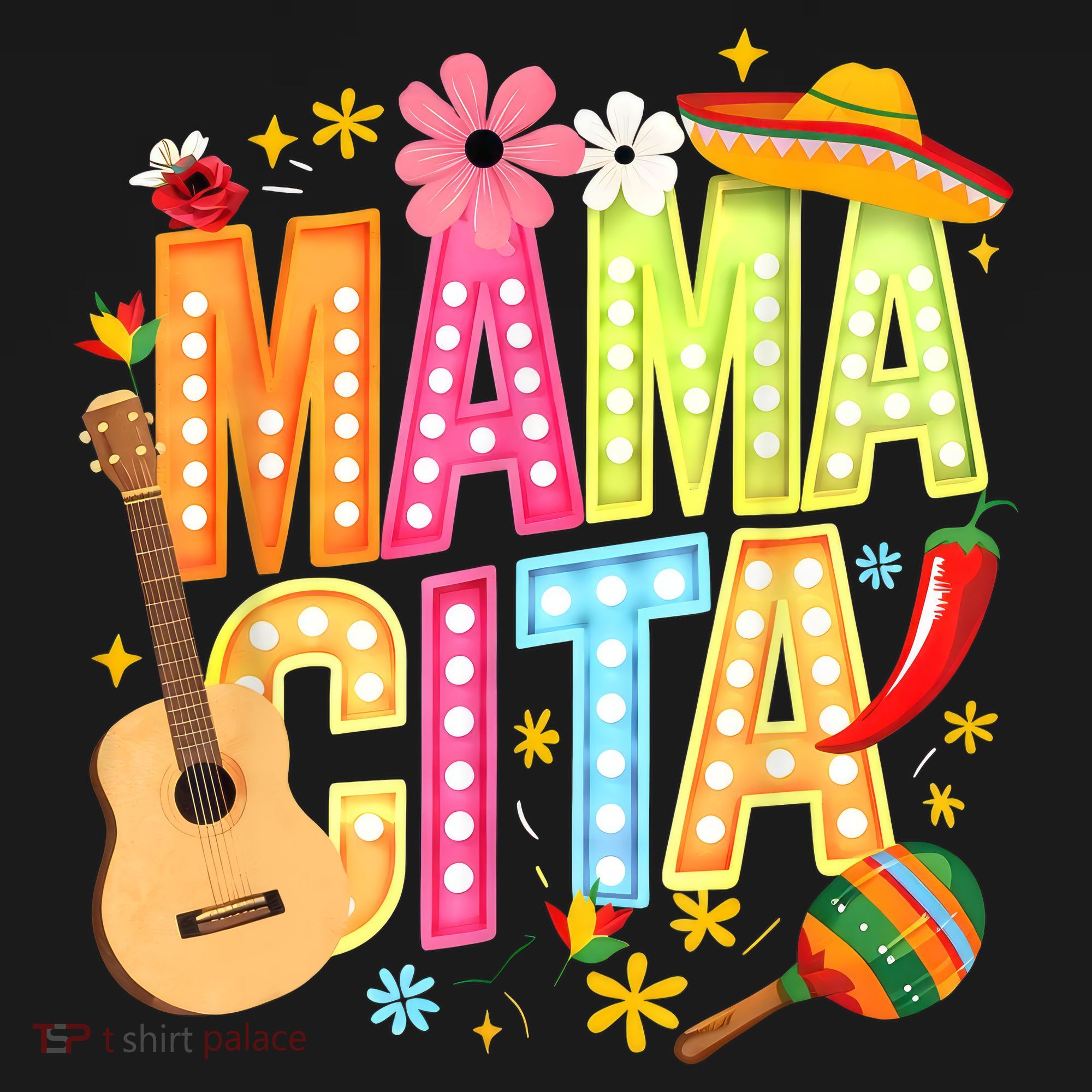 Cinco De Mayo Mamacita Mexican Mama Cita Women Mother's Day  T-Shirt