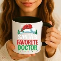 Christmas Doctor Meaningful Gift SantaS Favorite Doctor Gift Coffee Mug thumb 3