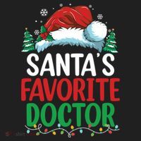 Christmas Doctor Meaningful Gift SantaS Favorite Doctor Gift Urban Oversized Heavyweight T-Shirt thumb 2