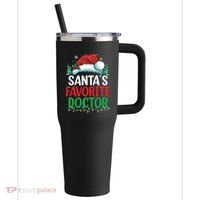 Christmas Doctor Meaningful Gift SantaS Favorite Doctor Gift 40oz Vacuum Insulated Stainless Steel Travel Tumbler thumb 0