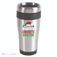 Christmas Doctor Meaningful Gift SantaS Favorite Doctor Gift 16oz Travel Tumbler thumb 0