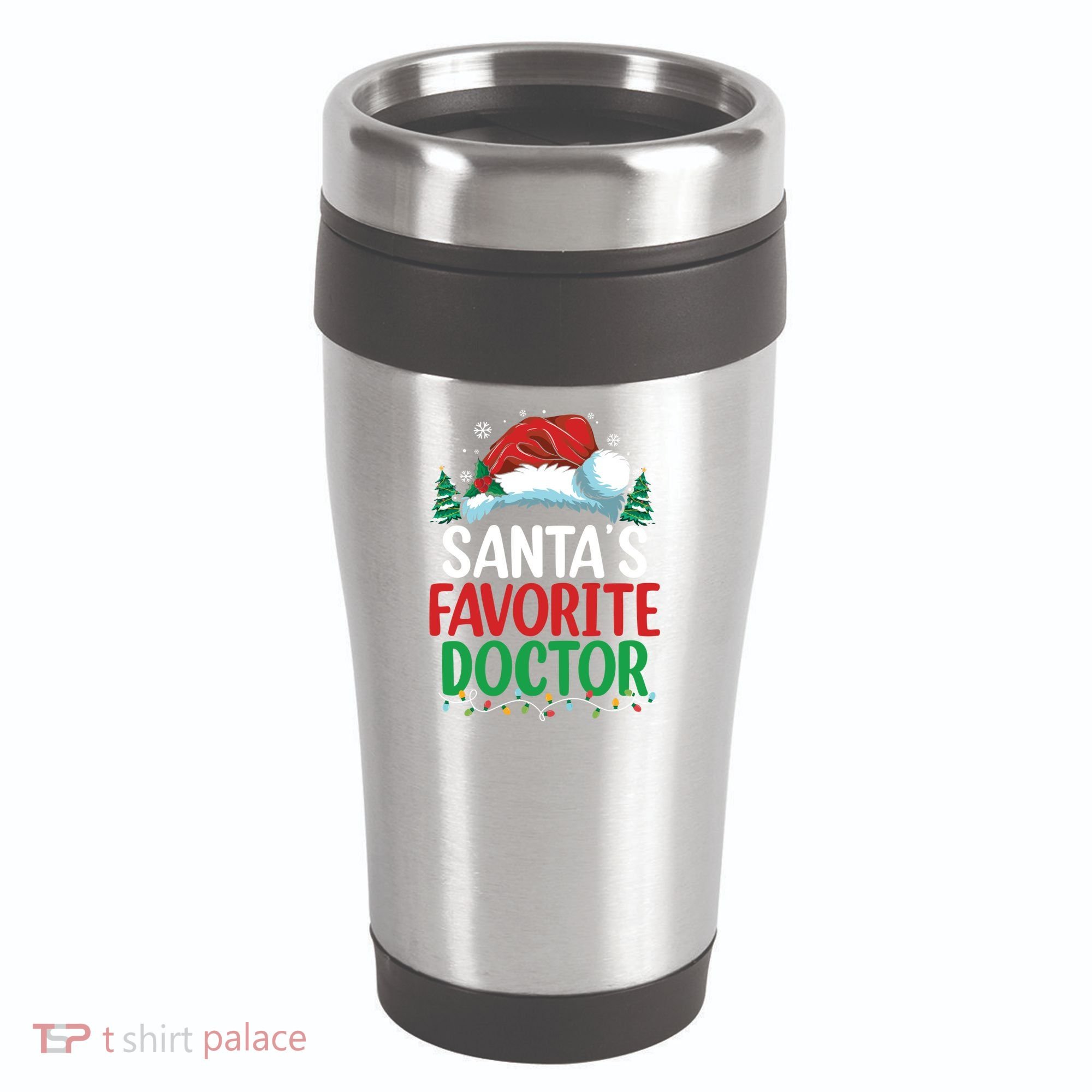 Christmas Doctor Meaningful Gift SantaS Favorite Doctor Gift 16oz Travel Tumbler