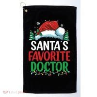 Christmas Doctor Meaningful Gift SantaS Favorite Doctor Gift Golf Towel thumb 0