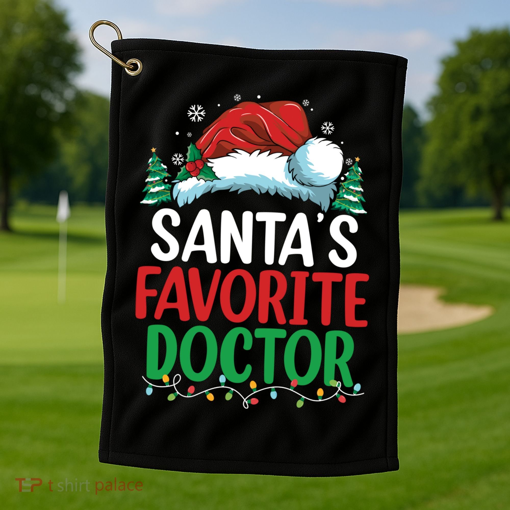Christmas Doctor Meaningful Gift SantaS Favorite Doctor Gift Golf Towel