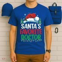 Christmas Doctor Meaningful Gift SantaS Favorite Doctor Gift T-Shirt thumb 6