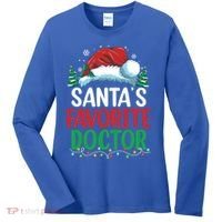 Christmas Doctor Meaningful Gift SantaS Favorite Doctor Gift Women's Long Sleeve Shirt thumb 0
