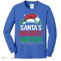 Christmas Doctor Meaningful Gift SantaS Favorite Doctor Gift Kids Long Sleeve Shirt thumb 0