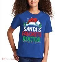 Christmas Doctor Meaningful Gift SantaS Favorite Doctor Gift Kids T-Shirt thumb 2