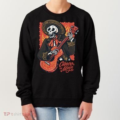 Cinco De Mayo Skeleton Guitar Women's Sweatshirt