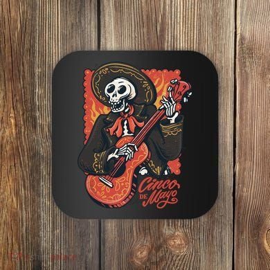 Cinco De Mayo Skeleton Guitar Coaster