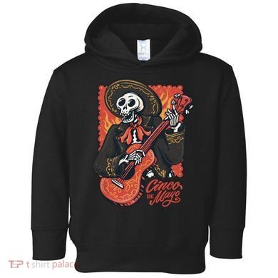Cinco De Mayo Skeleton Guitar Toddler Hoodie