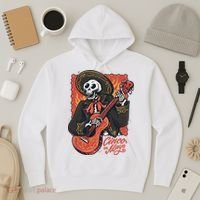 Cinco De Mayo Skeleton Guitar Hoodie thumb 3