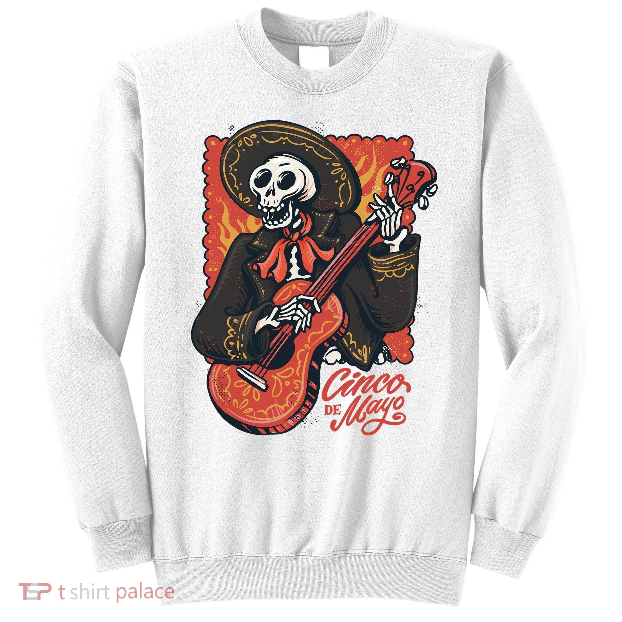Cinco De Mayo Skeleton Guitar Sweatshirt