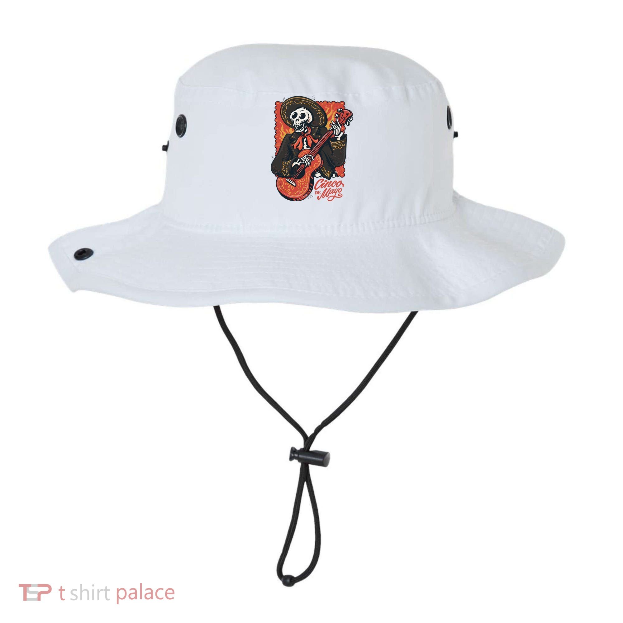 Cinco De Mayo Skeleton Guitar Bucket Hat