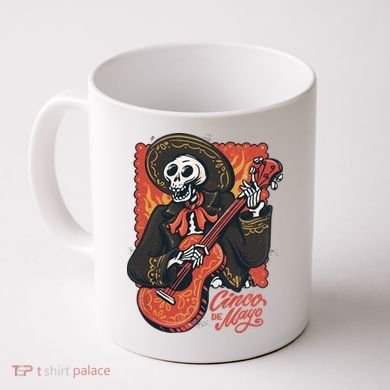 Cinco De Mayo Skeleton Guitar Coffee Mug