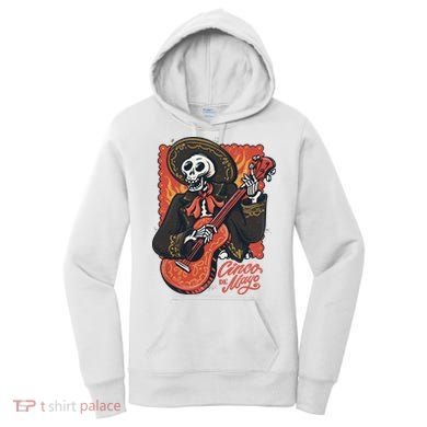 Cinco De Mayo Skeleton Guitar Women's Hoodie