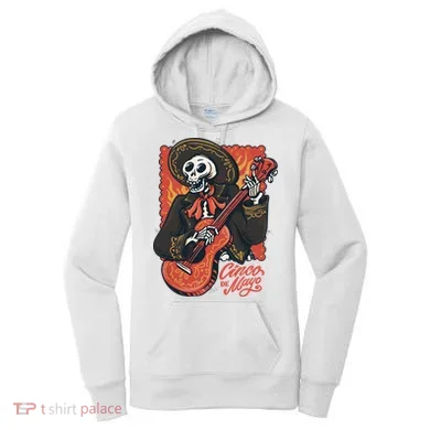 Cinco De Mayo Skeleton Guitar Women's Hoodie