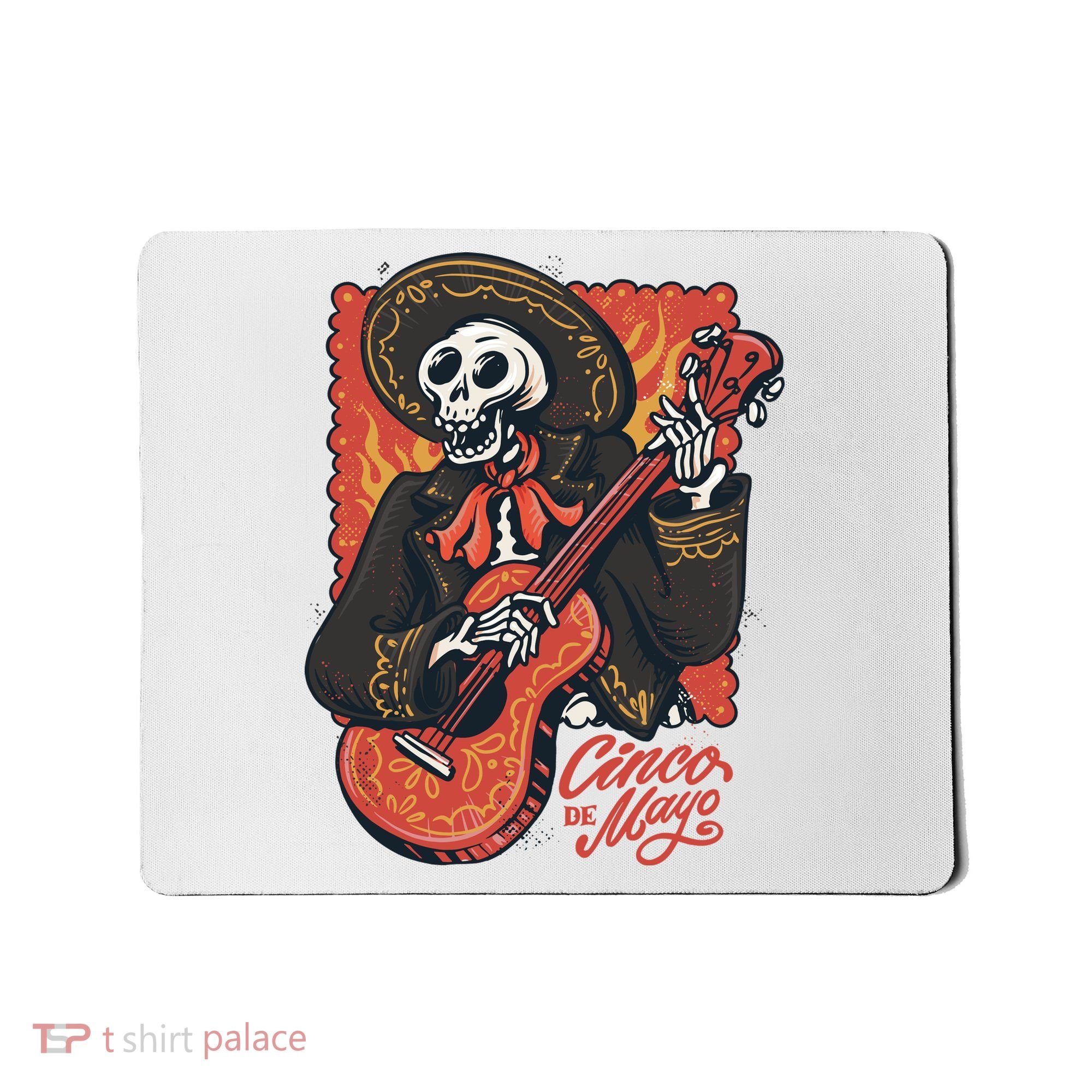 Cinco De Mayo Skeleton Guitar Mousepad