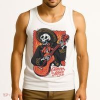 Cinco De Mayo Skeleton Guitar Tank Top thumb 3