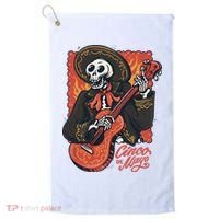 Cinco De Mayo Skeleton Guitar Golf Towel thumb 0