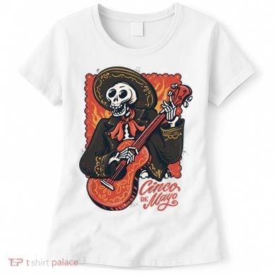 Cinco De Mayo Skeleton Guitar Women's T-Shirt