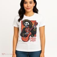 Cinco De Mayo Skeleton Guitar Women's T-Shirt thumb 4