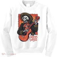 Cinco De Mayo Skeleton Guitar Kids Sweatshirt thumb 0