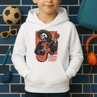 Cinco De Mayo Skeleton Guitar Kids Hoodie thumb 2