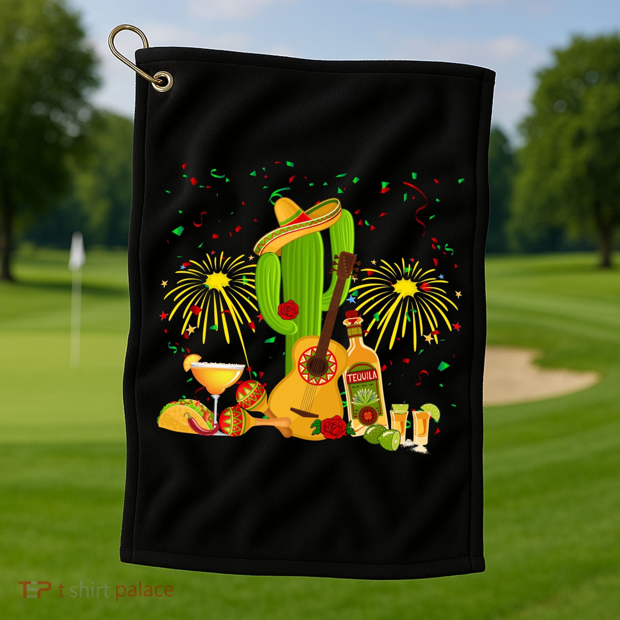 Cinco De Mayo Celebration Golf Towel
