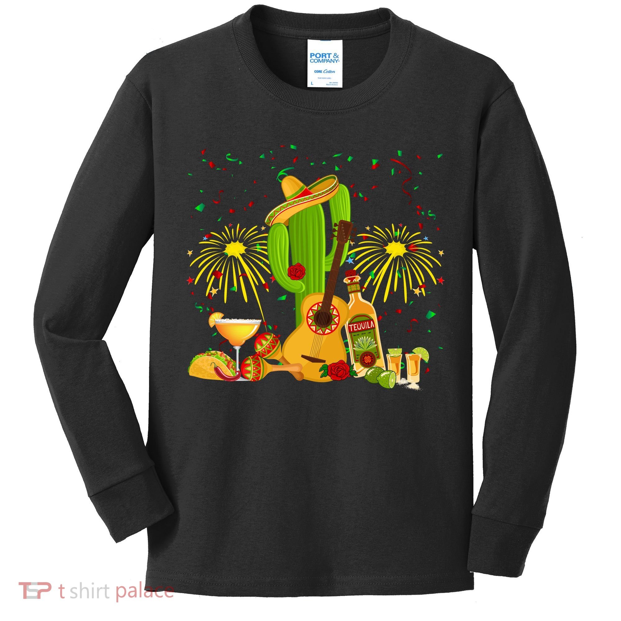Cinco De Mayo Celebration Kids Long Sleeve Shirt