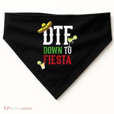Cinco De Mayo DTF Down To Fiesta USA-Made Doggie Bandana