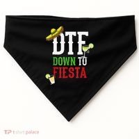 Cinco De Mayo DTF Down To Fiesta USA-Made Doggie Bandana thumb 0