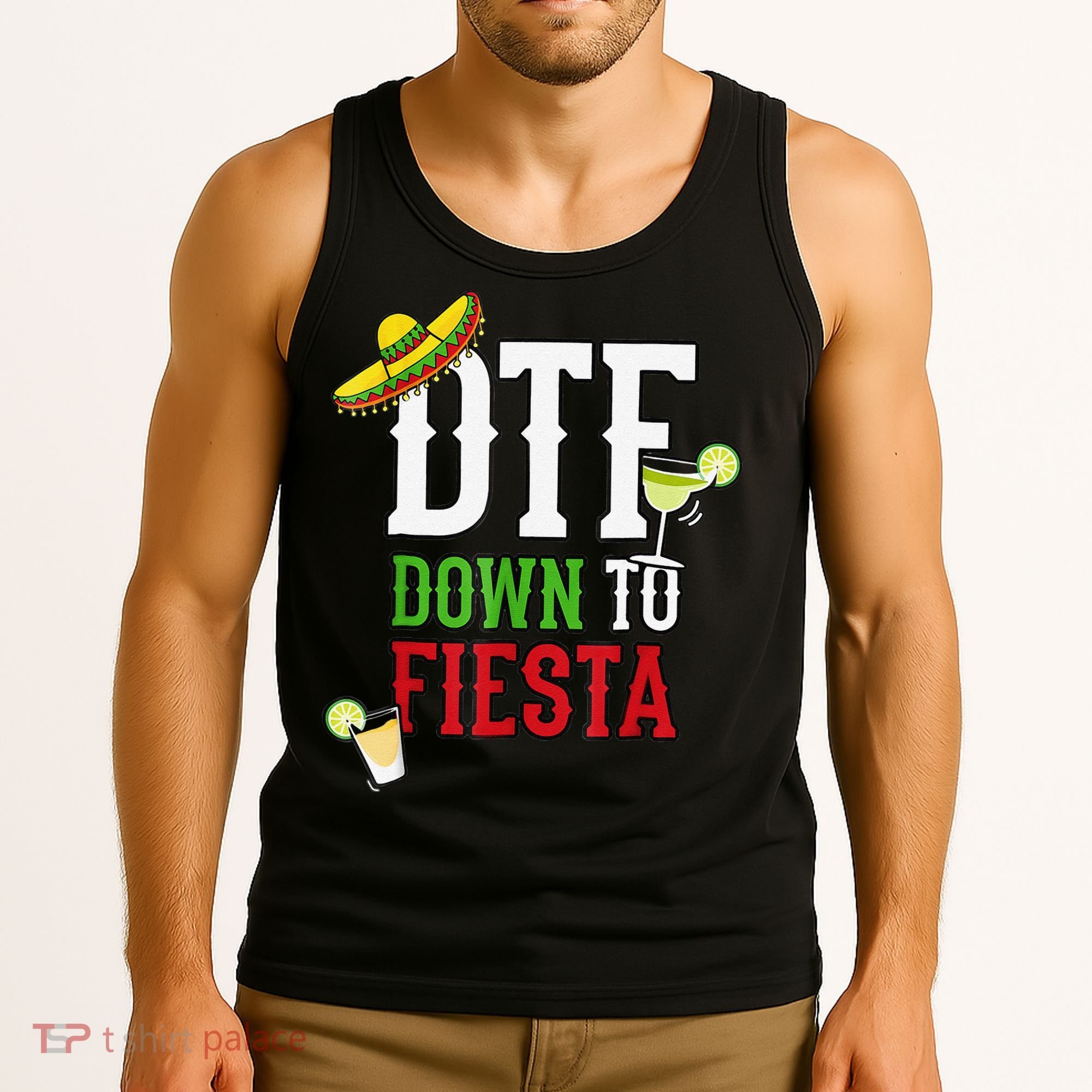 Cinco De Mayo DTF Down To Fiesta Tank Top