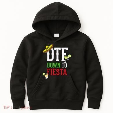 Cinco De Mayo DTF Down To Fiesta Kids Hoodie