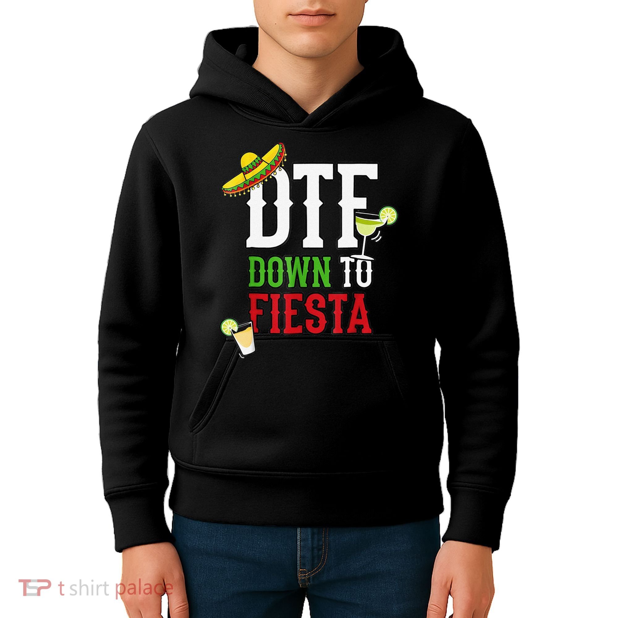 Cinco De Mayo DTF Down To Fiesta Kids Hoodie