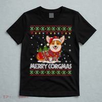 Corgi Dog Merry Corgmas Santa Corgi Ugly Christmas Sweater Long Sleeve T-Shirt thumb 5